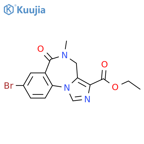 8-bromo-5,6-dihydro-5-methyl-6-oxo-4H-Imidazo[1,5-a][1,4]benzodiazepine-3-carboxylic acid ethyl ester structure