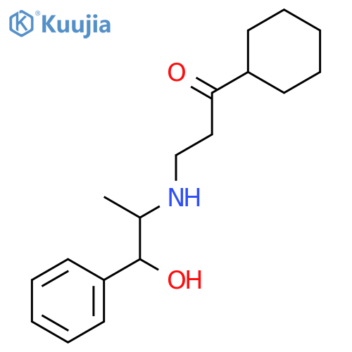 1-Propanone,1-cyclohexyl-3-[[(1S,2R)-2-hydroxy-1-methyl-2-phenylethyl]amino]- structure