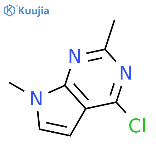 4-Chloro-2,7-dimethyl-7H-pyrrolo[2,3-d]pyrimidine structure