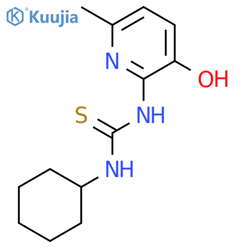 Thiourea, N-cyclohexyl-N'-(3-hydroxy-6-methyl-2-pyridinyl)- structure