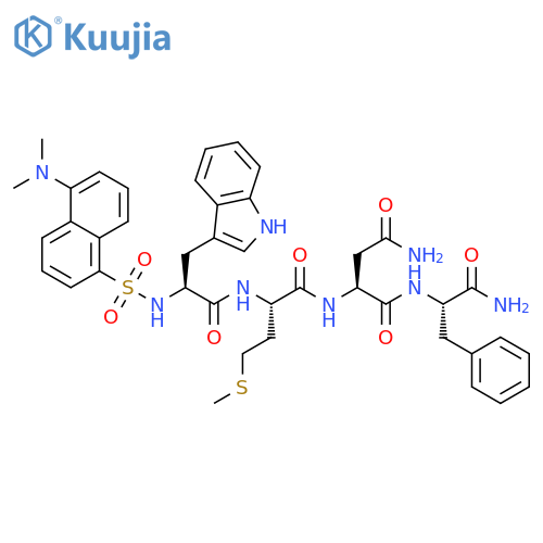 L-Phenylalaninamide,N-[[5-(dimethylamino)-1-naphthalenyl]sulfonyl]-L-tryptophyl-L-methionyl-L-asparaginyl- structure