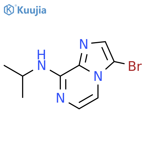 Imidazo[1,2-a]pyrazin-8-amine, 3-bromo-N-(1-methylethyl)- structure