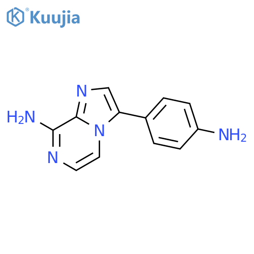 Imidazo[1,2-a]pyrazin-8-amine, 3-(4-aminophenyl)- structure