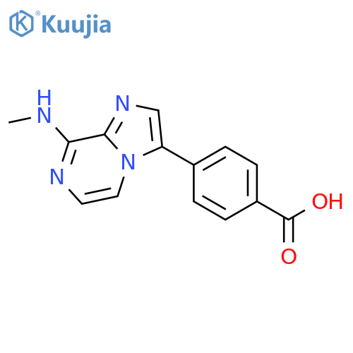 Benzoic acid, 4-[8-(methylamino)imidazo[1,2-a]pyrazin-3-yl]- structure