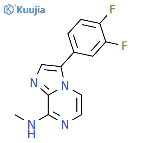 Imidazo[1,2-a]pyrazin-8-amine, 3-(3,4-difluorophenyl)-N-methyl- structure