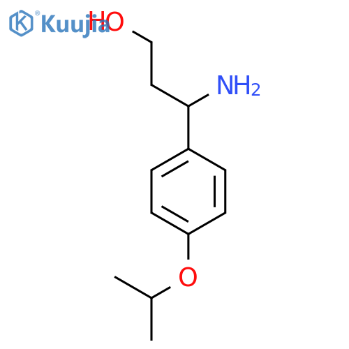 3-amino-3-4-(propan-2-yloxy)phenylpropan-1-ol structure
