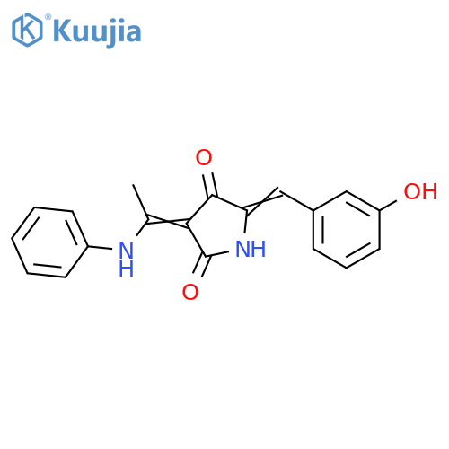 2,4-Pyrrolidinedione,5-[(3-hydroxyphenyl)methylene]-3-[1-(phenylamino)ethylidene]- structure