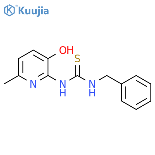 Thiourea, N-(3-hydroxy-6-methyl-2-pyridinyl)-N'-(phenylmethyl)- structure