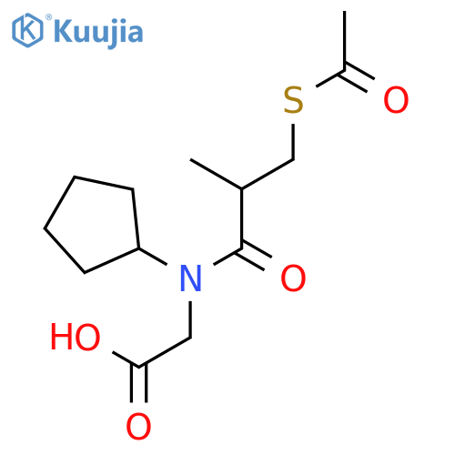 GLYCINE, N-[3-(ACETYLTHIO)-2-METHYL-1-OXOPROPYL]-N-CYCLOPENTYL- structure
