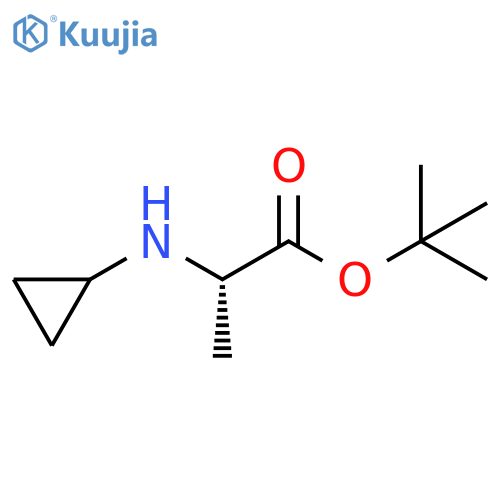 tert-butyl 2-(cyclopropylamino)propanoate structure