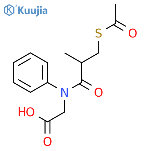 Glycine, N-[3-(acetylthio)-2-methyl-1-oxopropyl]-N-phenyl- structure
