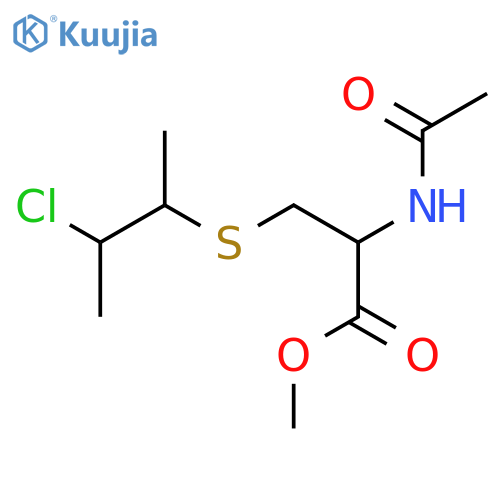 Methyl 2-acetamido-3-(3-chlorobutan-2-ylsulfanyl)propanoate structure