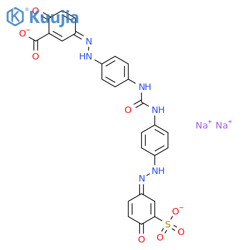 disodium (3Z)-6-oxo-3-(2-{4-[({4-[(2E)-2-(4-oxo-3-sulfonatocyclohexa-2,5-dien-1-ylidene)hydrazinyl]phenyl}carbamoyl)amino]phenyl}hydrazinylidene)cyclohexa-1,4-diene-1-carboxylate structure