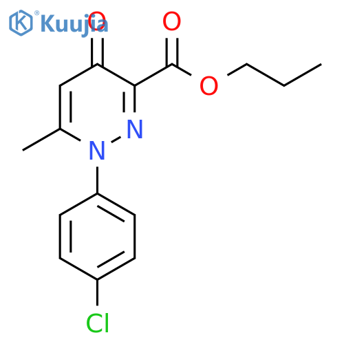 Propyl 1-(4-chlorophenyl)-6-methyl-4-oxo-1,4-dihydropyridazine-3-carboxylate structure