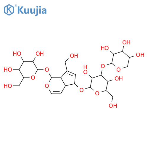 α-D-Galactopyranoside, 1-(β-D-glucopyranosyloxy)-1,4a,5,7a-tetrahydro-7-(hydroxymethyl)cyclopenta[c]pyran-5-yl 3-O-β-D-xylopyranosyl-, (1S,4aR,5S,7aS)- (9CI) structure
