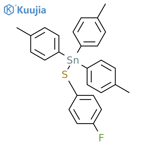 STANNANE, [(4-FLUOROPHENYL)THIO]TRIS(4-METHYLPHENYL)- structure