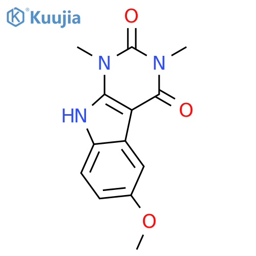 6-methoxy-1,3-dimethyl-1H-pyrimido[4,5-b]indole-2,4(3H,9H)-dione structure
