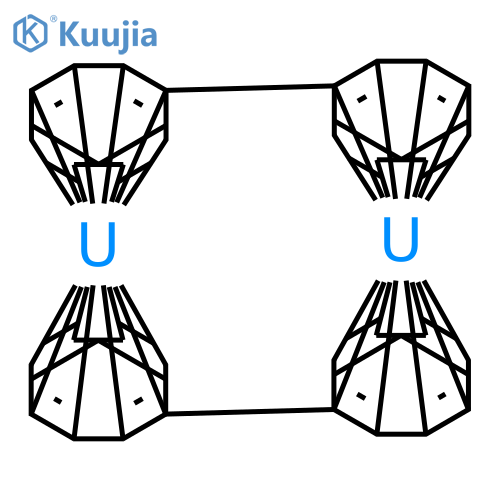 Uranium, bis[μ-[(1,2,3,4,5,6,7,8-η:1',2',3',4',5',6',7',8'-η)-bi-1,3,5,7-cyclooctatetraen-1-yl]]di- structure