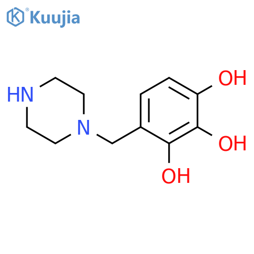 4-(piperazin-1-yl)methylbenzene-1,2,3-triol structure