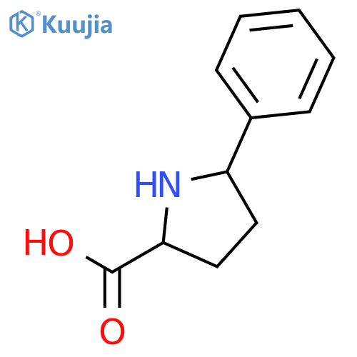 5-phenylpyrrolidine-2-carboxylic acid structure