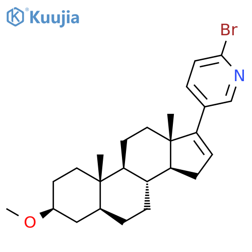 Pyridine, 2-bromo-5-[(3b,5a)-3-methoxyandrost-16-en-17-yl]- structure
