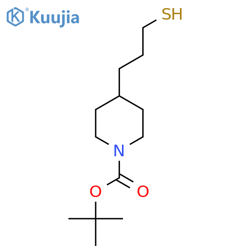 tert-butyl 4-(3-sulfanylpropyl)piperidine-1-carboxylate structure