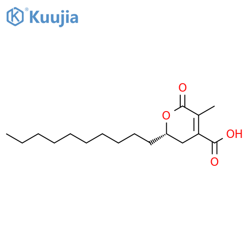 2H-Pyran-4-carboxylic acid, 2-decyl-3,6-dihydro-5-methyl-6-oxo-, (2S)- structure