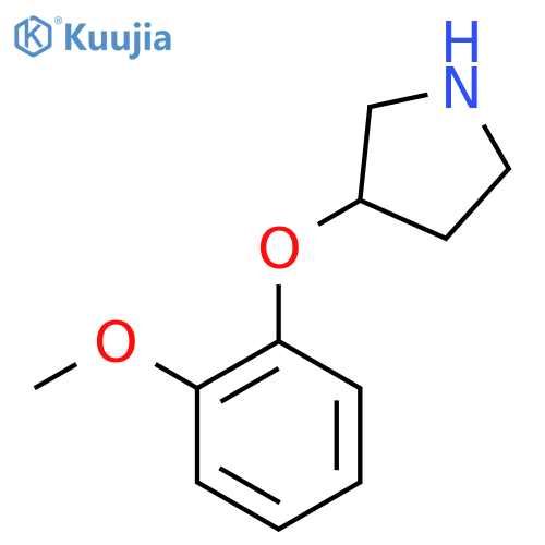 (3S)-3-(2-Methoxyphenoxy)pyrrolidine structure