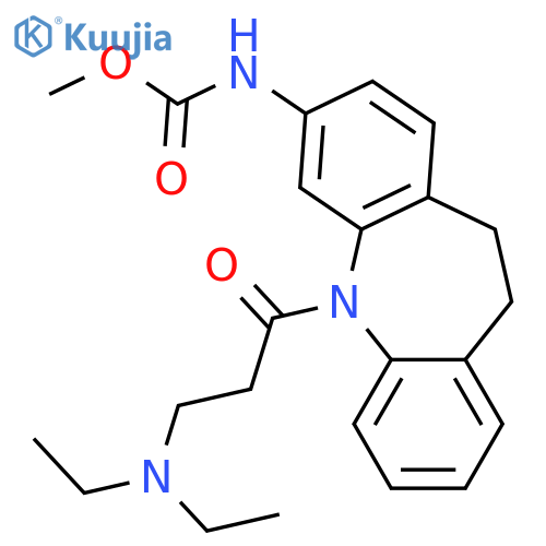 Carbamicacid,[5-[3-(diethylamino)-1-oxopropyl]-10,11-dihydro-5H-dibenz[b,f]azepin-3-yl]-,methyl ester (9CI) structure