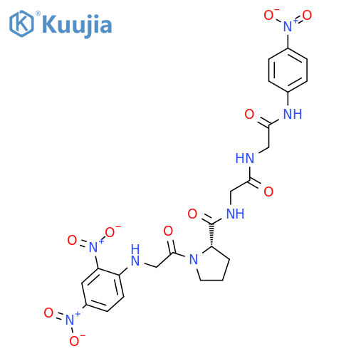 Glycinamide, N-(2,4-dinitrophenyl)glycyl-L-prolylglycyl-N-(4-nitrophenyl)- structure