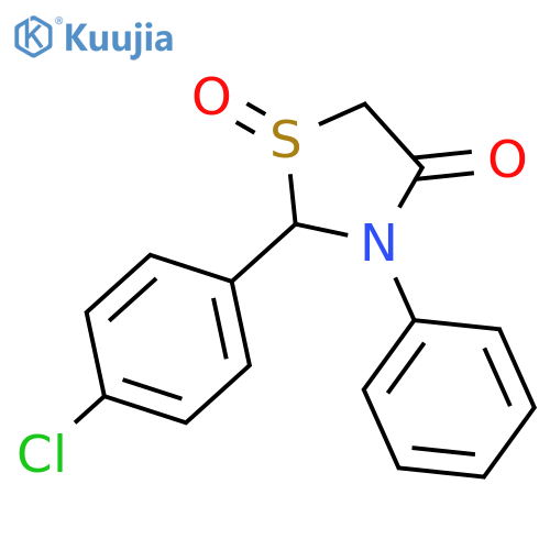 4-Thiazolidinone, 2-(4-chlorophenyl)-3-phenyl-, 1-oxide structure