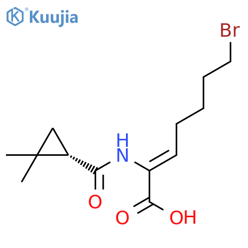 2-Heptenoic acid, 7-bromo-2-[[[(1S)-2,2-dimethylcyclopropyl]carbonyl]amino]-, (2Z)- structure