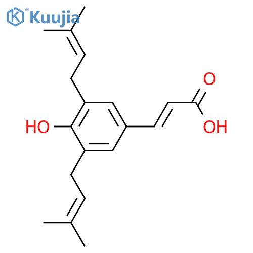 2-Propenoic acid, 3-[4-hydroxy-3,5-bis(3-methyl-2-butenyl)phenyl]- structure