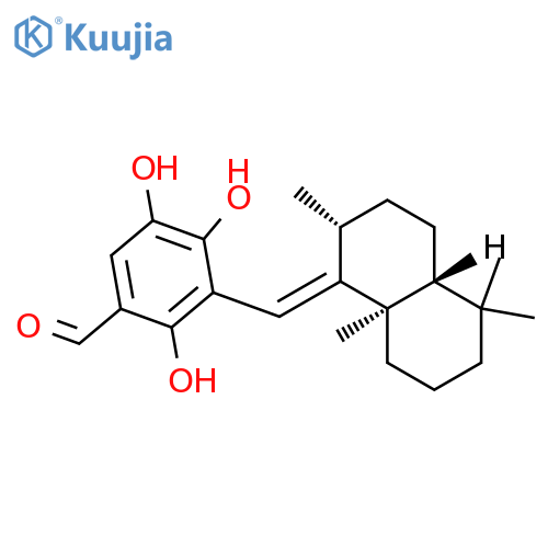 2,4,5-Trihydroxy-3-[[(1E,2R,4aR)-decahydro-2,5,5,8aα-tetramethylnaphthalen-1-ylidene]methyl]benzaldehyde structure