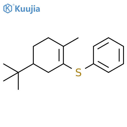 Benzene, [[5-(1,1-dimethylethyl)-2-methyl-1-cyclohexen-1-yl]thio]- structure
