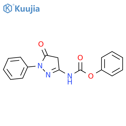 Carbamic acid, N-(4,5-dihydro-5-oxo-1-phenyl-1H-pyrazol-3-yl)-, phenyl ester structure