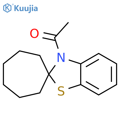 SPIRO[BENZOTHIAZOLE-2(3H),1'-CYCLOHEPTANE], 3-ACETYL- structure