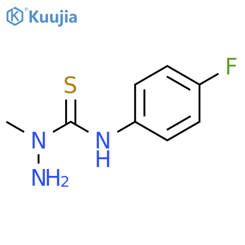 Hydrazinecarbothioamide, N-(4-fluorophenyl)-1-methyl- structure