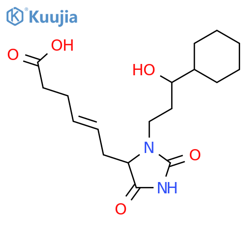 4-Hexenoic acid,6-[3-(3-cyclohexyl-3-hydroxypropyl)-2,5-dioxo-4-imidazolidinyl]- structure