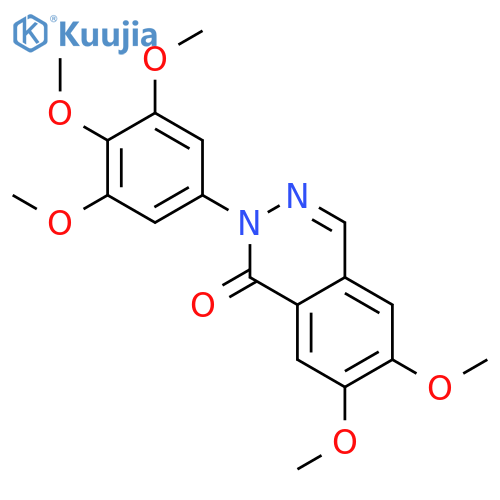 1(2H)-Phthalazinone, 6,7-dimethoxy-2-(3,4,5-trimethoxyphenyl)- structure