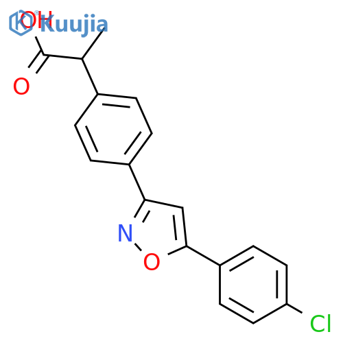 Benzeneacetic acid,4-[5-(4-chlorophenyl)-3-isoxazolyl]-a-methyl- structure