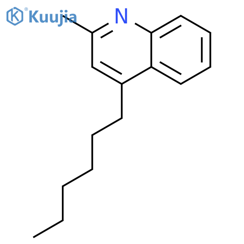 QUINOLINE, 4-HEXYL-2-METHYL- structure