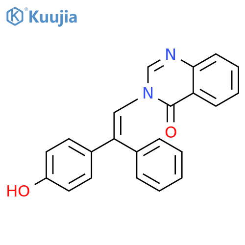 4(3H)-Quinazolinone, 3-[2-(4-hydroxyphenyl)-2-phenylethenyl]- structure