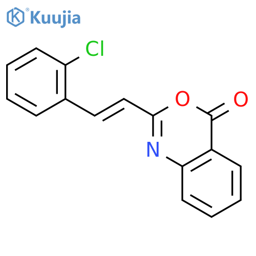4H-3,1-Benzoxazin-4-one, 2-[2-(2-chlorophenyl)ethenyl]- structure