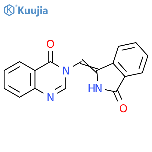 4(3H)-Quinazolinone,3-[(2,3-dihydro-3-oxo-1H-isoindol-1-ylidene)methyl]- structure