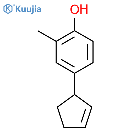 Phenol, 4-(2-cyclopenten-1-yl)-2-methyl- structure