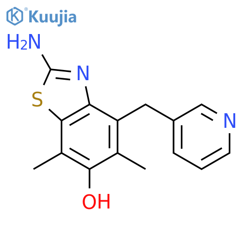 6-Benzothiazolol,2-amino-5,7-dimethyl-4-(3-pyridinylmethyl)- structure