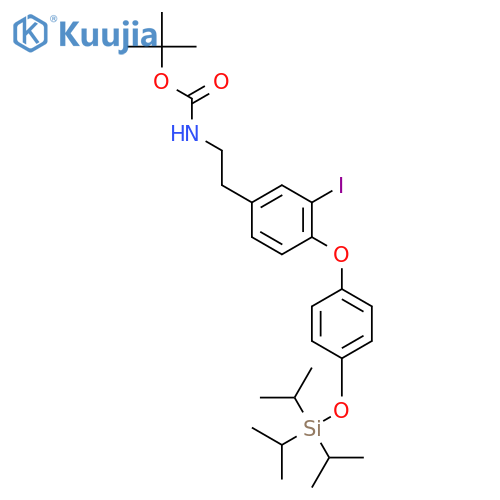 N-tert-Butoxycarbonyl-O-triisopropylsilyl 3-iodothyronamine structure