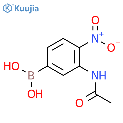 3-Acetamido-4-nitrophenylboronic acid structure