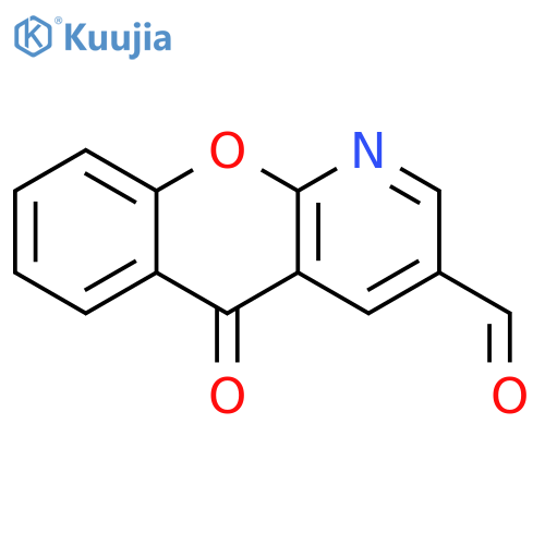 5H-[1]BENZOPYRANO[2,3-B]PYRIDINE-3-CARBOXALDEHYDE, 5-OXO- structure